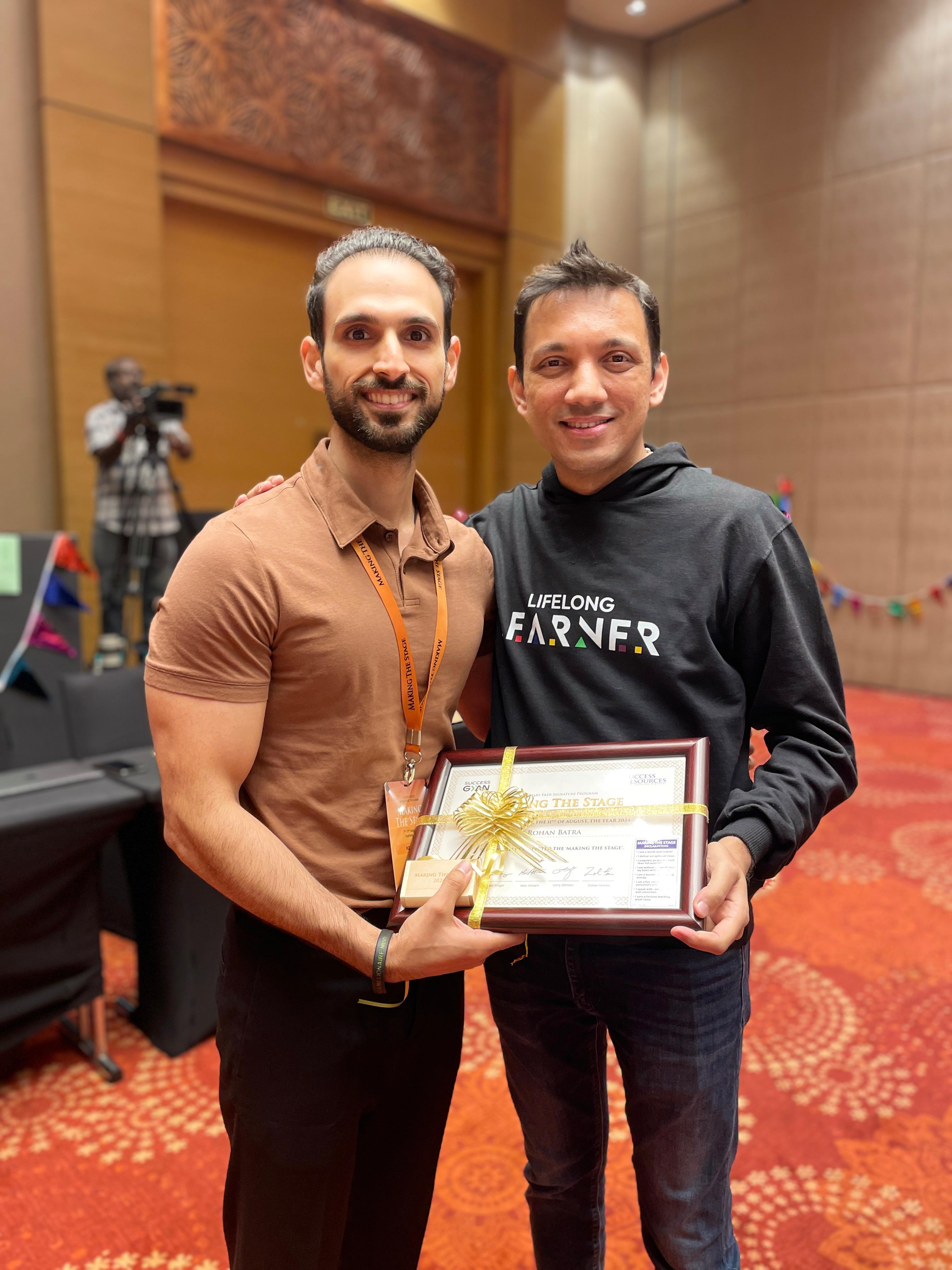 Rohan Batra with industry professional